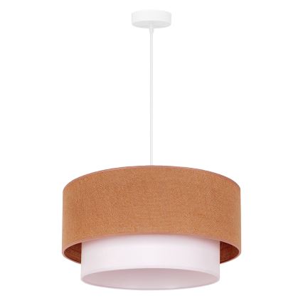 Duolla - Pakabinamas sietynas BOHO 1xE27/40W/230V diametras 45 cm smėlio spalva/balta