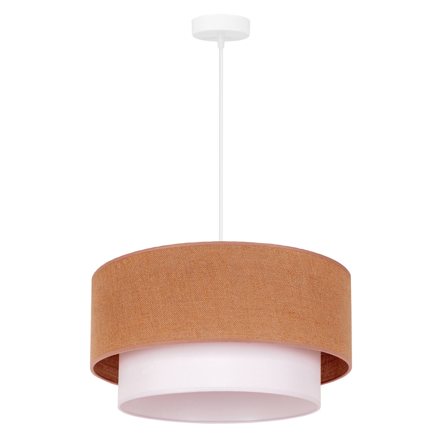 Duolla - Pakabinamas sietynas BOHO 1xE27/40W/230V diametras 45 cm smėlio spalva/balta