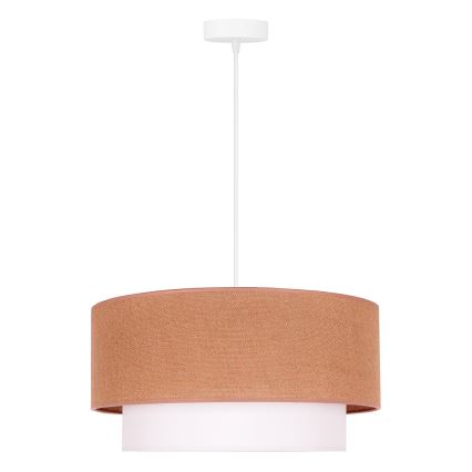 Duolla - Pakabinamas sietynas BOHO 1xE27/40W/230V diametras 45 cm smėlio spalva/balta