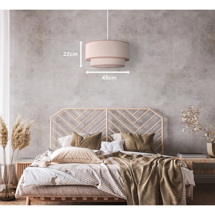 Duolla - Pakabinamas sietynas BOHO 1xE27/40W/230V diametras 45 cm smėlio spalva