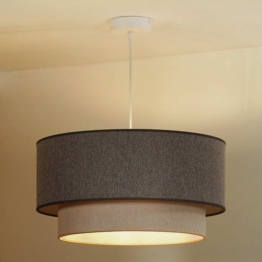 Duolla - Pakabinamas sietynas BOHO ECO RECYCLING 1xE27/15W/230V diametras 45 cm ruda/kreminė
