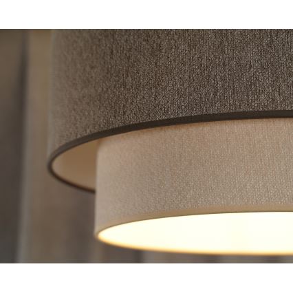 Duolla - Pakabinamas sietynas BOHO ECO RECYCLING 1xE27/15W/230V diametras 45 cm ruda/kreminė