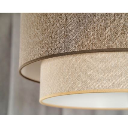 Duolla - Pakabinamas sietynas BOHO ECO RECYCLING 1xE27/15W/230V diametras 45 cm ruda/kreminė
