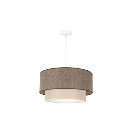 Duolla - Pakabinamas sietynas BOHO ECO RECYCLING 1xE27/15W/230V diametras 45 cm ruda/kreminė
