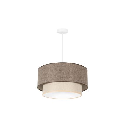 Duolla - Pakabinamas sietynas BOHO ECO RECYCLING 1xE27/15W/230V diametras 45 cm ruda/kreminė
