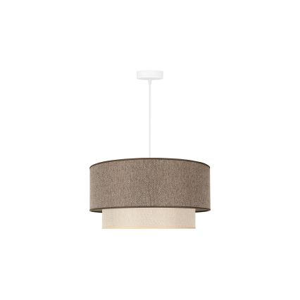 Duolla - Pakabinamas sietynas BOHO ECO RECYCLING 1xE27/15W/230V diametras 45 cm ruda/kreminė
