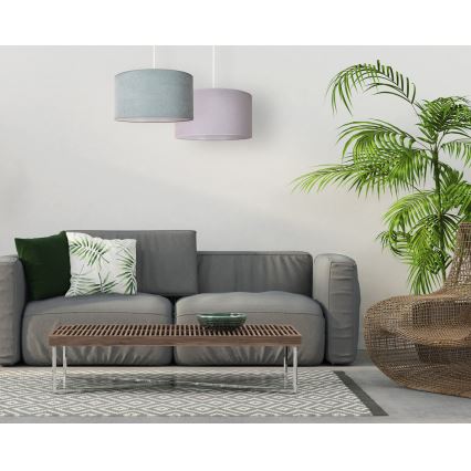 Duolla - Pakabinamas sietynas BRISTOL 1xE27/15W/230V diametras 45 cm žalia/balta