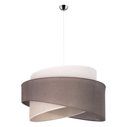 Duolla - Pakabinamas sietynas BROOKLYN 1xE27/40W/230V diametras 50 cm pilka/smėlio spalva/balta