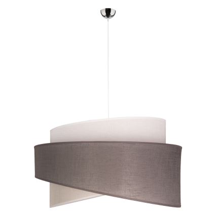 Duolla - Pakabinamas sietynas BROOKLYN 1xE27/40W/230V diametras 50 cm pilka/smėlio spalva/balta