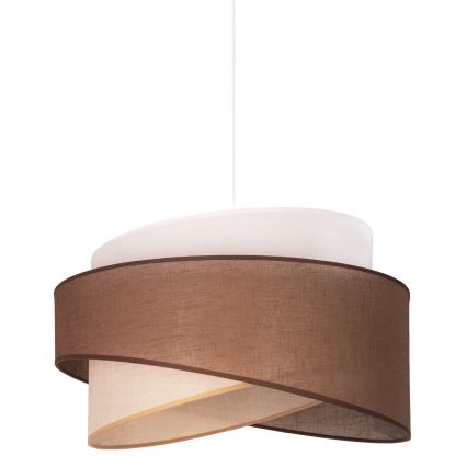 Duolla - Pakabinamas sietynas BROOKLYN 1xE27/40W/230V diametras 50 cm ruda/smėlio spalva/balta