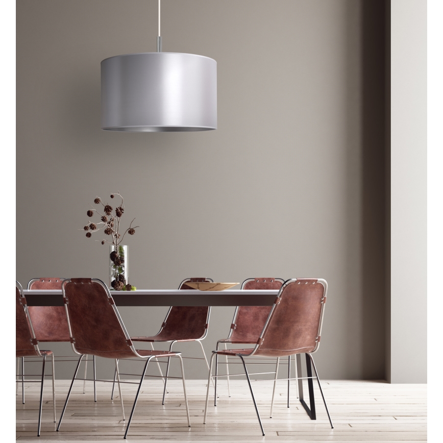 Duolla - Pakabinamas sietynas CANNES 1xE27/15W/230V d. 50 cm sidabras