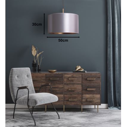 Duolla - Pakabinamas sietynas CANNES 1xE27/15W/230V d. 50 cm sidabras/varis