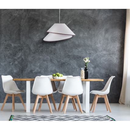 Duolla - Pakabinamas sietynas COCO 1xE27/40W/230V diametras 50 cm balta