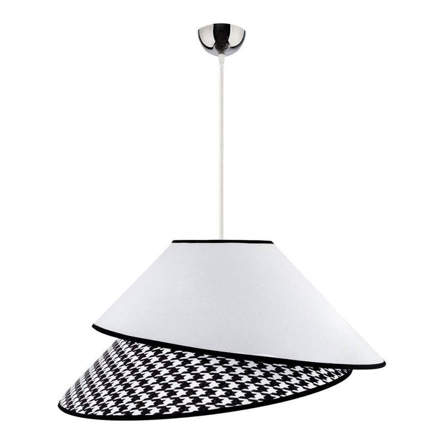 Duolla - Pakabinamas sietynas COCO 1xE27/40W/230V diametras 50 cm balta/juoda