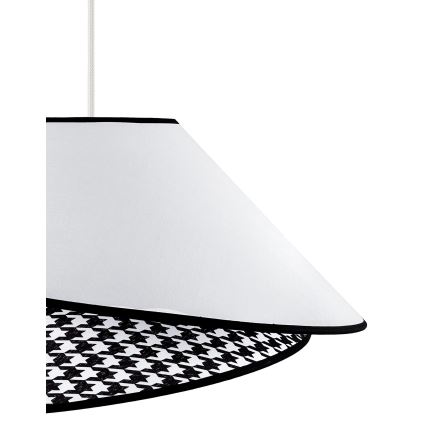 Duolla - Pakabinamas sietynas COCO 1xE27/40W/230V diametras 50 cm balta/juoda