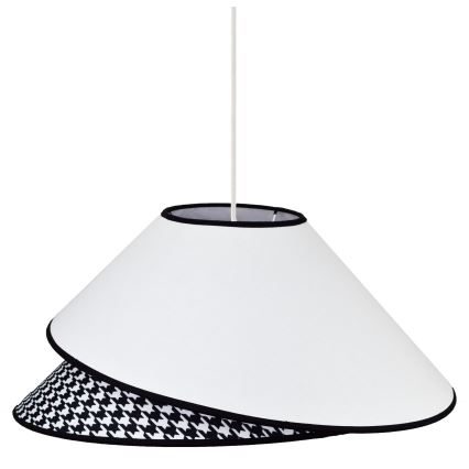 Duolla - Pakabinamas sietynas COCO 1xE27/40W/230V diametras 50 cm balta/juoda