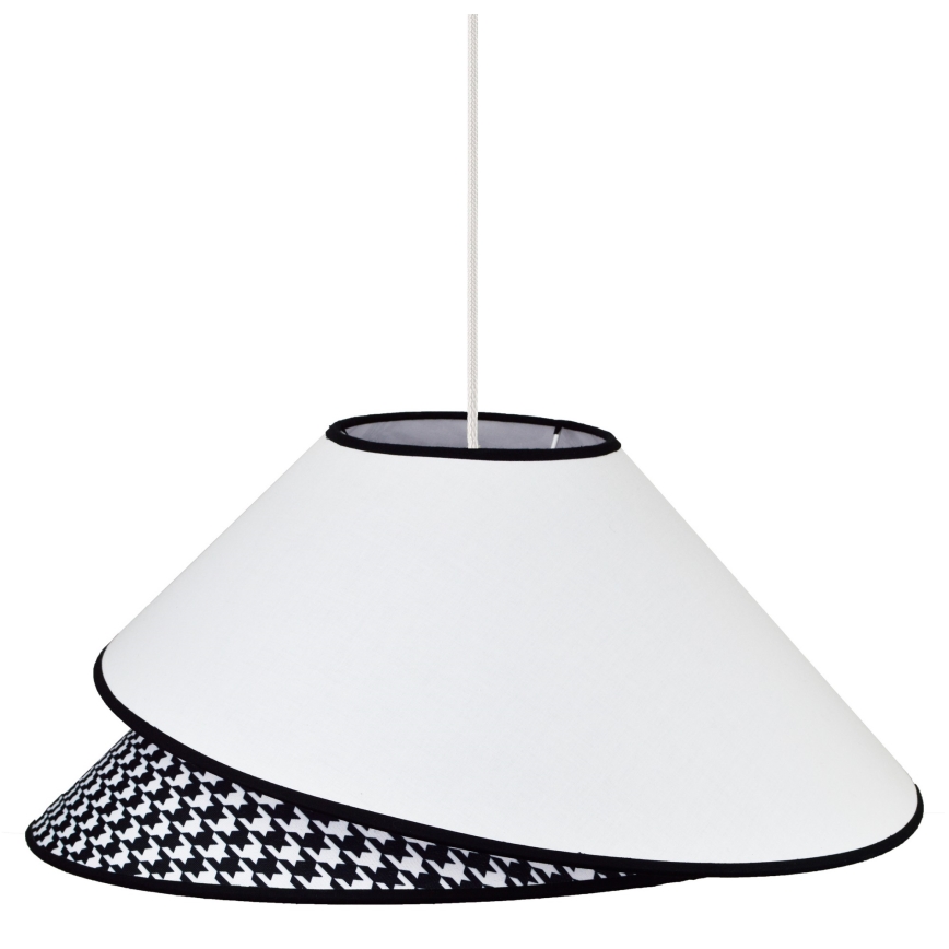 Duolla - Pakabinamas sietynas COCO 1xE27/40W/230V diametras 50 cm balta/juoda