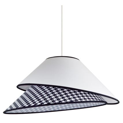Duolla - Pakabinamas sietynas COCO 1xE27/40W/230V diametras 50 cm balta/juoda