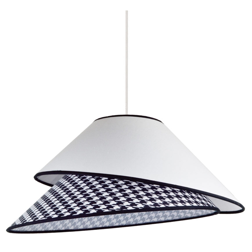 Duolla - Pakabinamas sietynas COCO 1xE27/40W/230V diametras 50 cm balta/juoda
