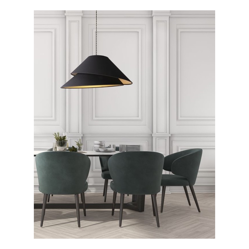 Duolla - Pakabinamas sietynas COCO 1xE27/40W/230V diametras 50 cm juoda