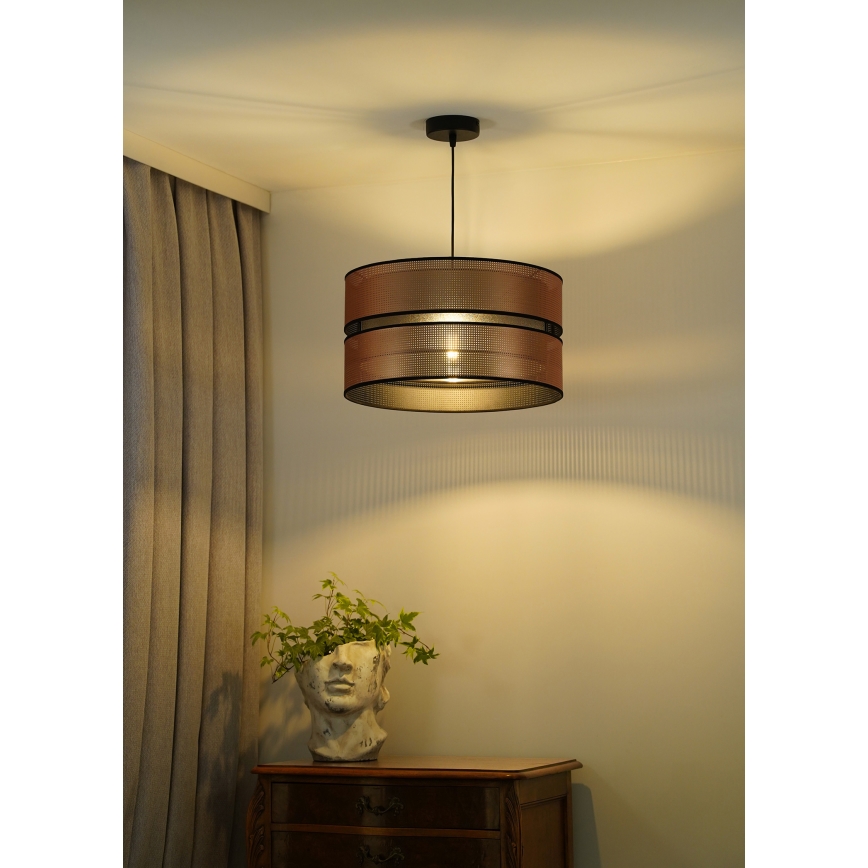 Duolla - Pakabinamas sietynas COPPER SHINY 1xE27/15W/230V diametras 40 cm varis/juoda