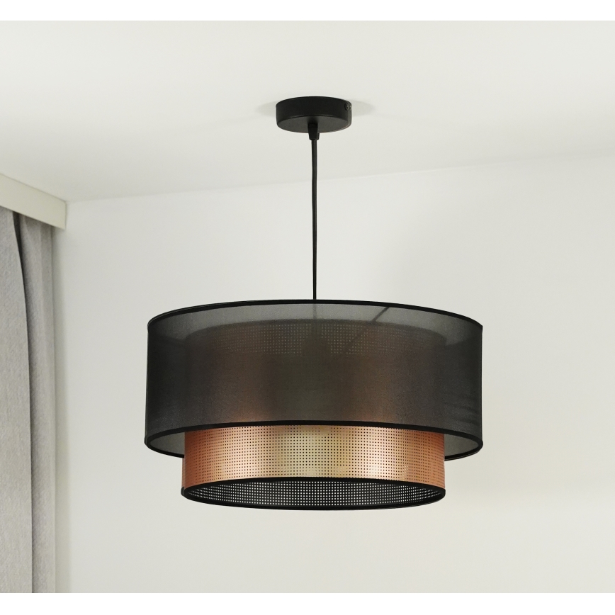 Duolla - Pakabinamas sietynas COPPER SHINY 1xE27/15W/230V diametras 45 cm ruda/varis