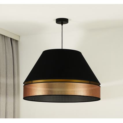 Duolla - Pakabinamas sietynas COPPER SHINY 1xE27/15W/230V diametras 60 cm juoda/varis
