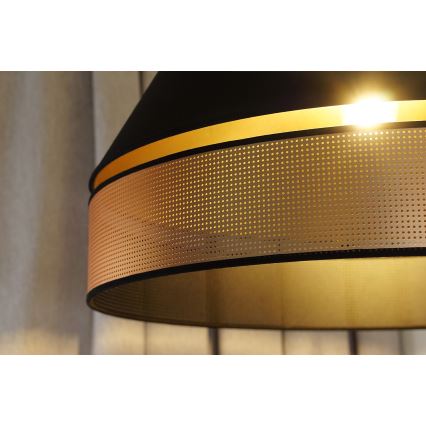 Duolla - Pakabinamas sietynas COPPER SHINY 1xE27/15W/230V diametras 60 cm juoda/varis