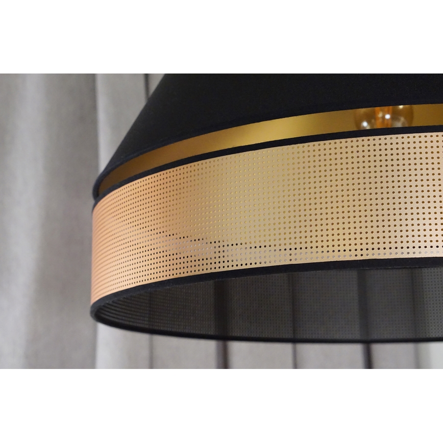 Duolla - Pakabinamas sietynas COPPER SHINY 1xE27/15W/230V diametras 60 cm juoda/varis