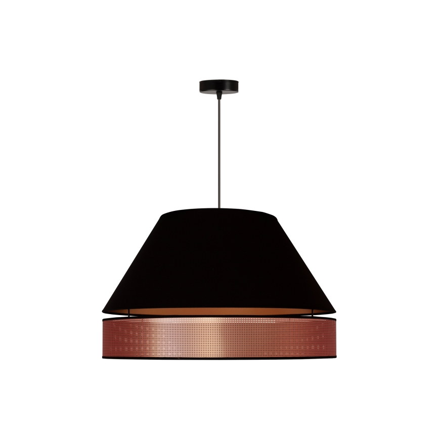 Duolla - Pakabinamas sietynas COPPER SHINY 1xE27/15W/230V diametras 60 cm juoda/varis