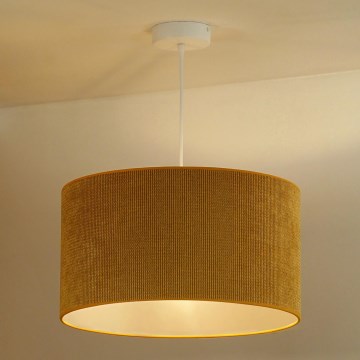 Duolla - Pakabinamas sietynas CORDUROY 1xE27/15W/230V diametras 40 cm geltona
