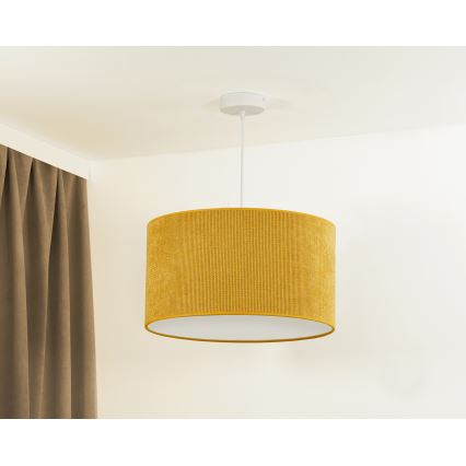 Duolla - Pakabinamas sietynas CORDUROY 1xE27/15W/230V diametras 40 cm geltona