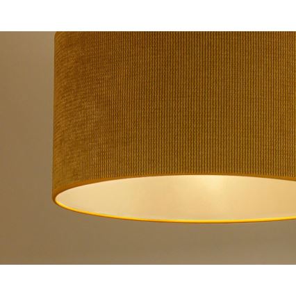 Duolla - Pakabinamas sietynas CORDUROY 1xE27/15W/230V diametras 40 cm geltona