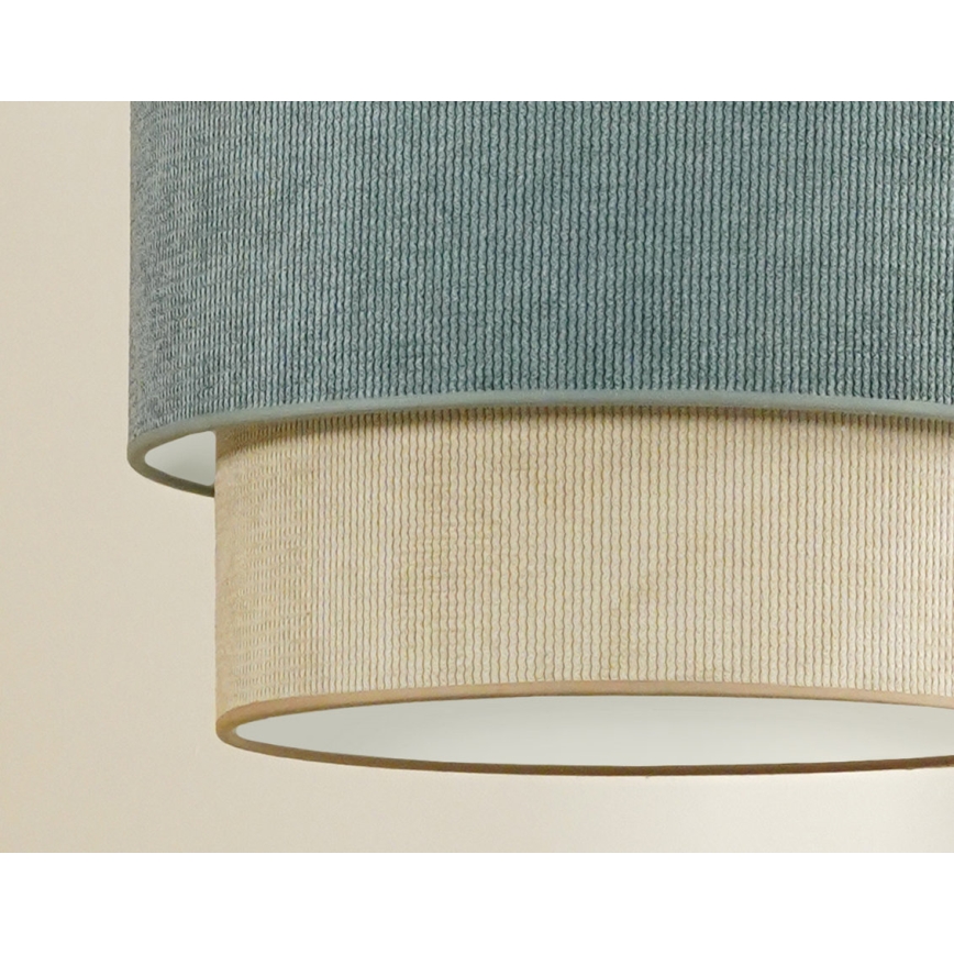 Duolla - Pakabinamas sietynas CORDUROY 1xE27/15W/230V diametras 40 cm mėlyna/smėlio spalva