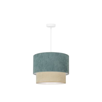 Duolla - Pakabinamas sietynas CORDUROY 1xE27/15W/230V diametras 40 cm mėlyna/smėlio spalva