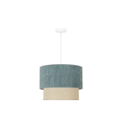 Duolla - Pakabinamas sietynas CORDUROY 1xE27/15W/230V diametras 40 cm mėlyna/smėlio spalva