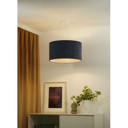 Duolla - Pakabinamas sietynas CORDUROY 1xE27/15W/230V tamsus diametras 40 cm mėlyna