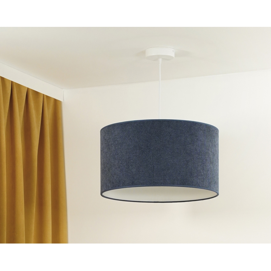 Duolla - Pakabinamas sietynas CORDUROY 1xE27/15W/230V tamsus diametras 40 cm mėlyna