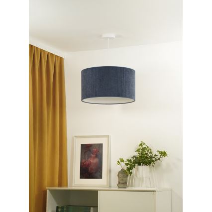 Duolla - Pakabinamas sietynas CORDUROY 1xE27/15W/230V tamsus diametras 40 cm mėlyna