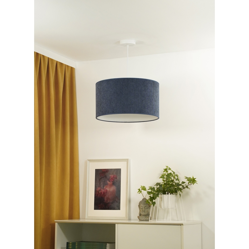 Duolla - Pakabinamas sietynas CORDUROY 1xE27/15W/230V tamsus diametras 40 cm mėlyna