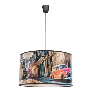 Duolla - Pakabinamas sietynas CUBA RAUDONA 1xE27/15W/230V diametras 35 cm