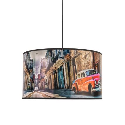 Duolla - Pakabinamas sietynas CUBA RAUDONA 1xE27/15W/230V diametras 35 cm