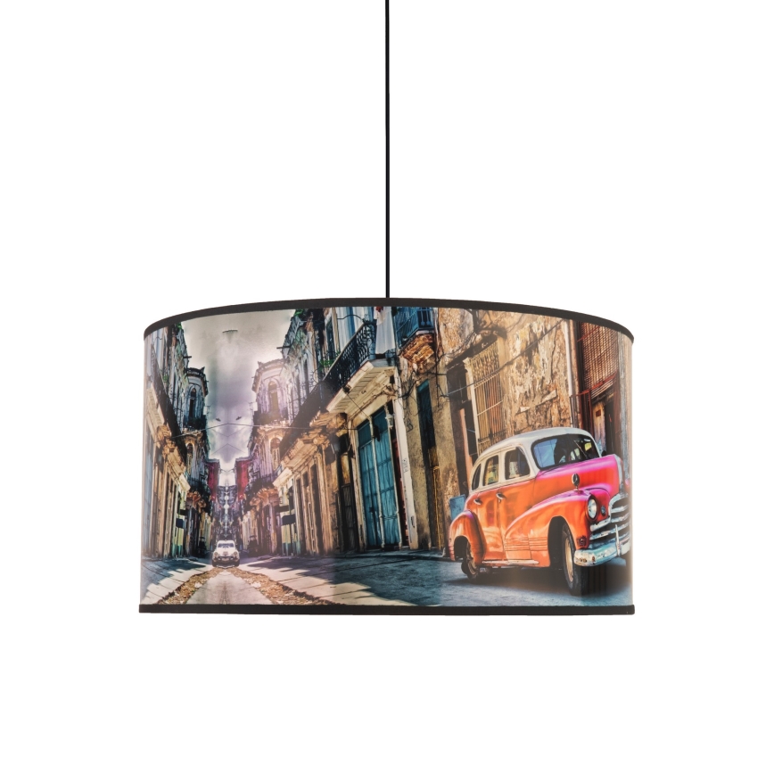 Duolla - Pakabinamas sietynas CUBA RAUDONA 1xE27/15W/230V diametras 35 cm
