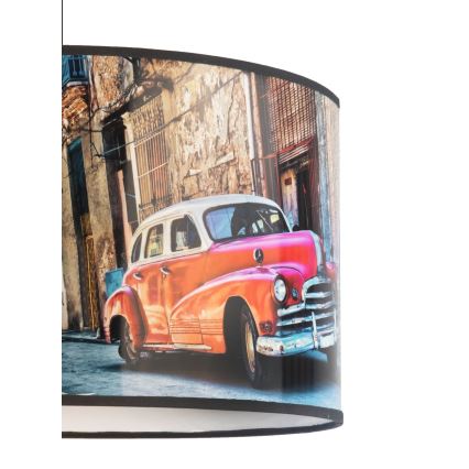 Duolla - Pakabinamas sietynas CUBA RAUDONA 1xE27/15W/230V diametras 35 cm