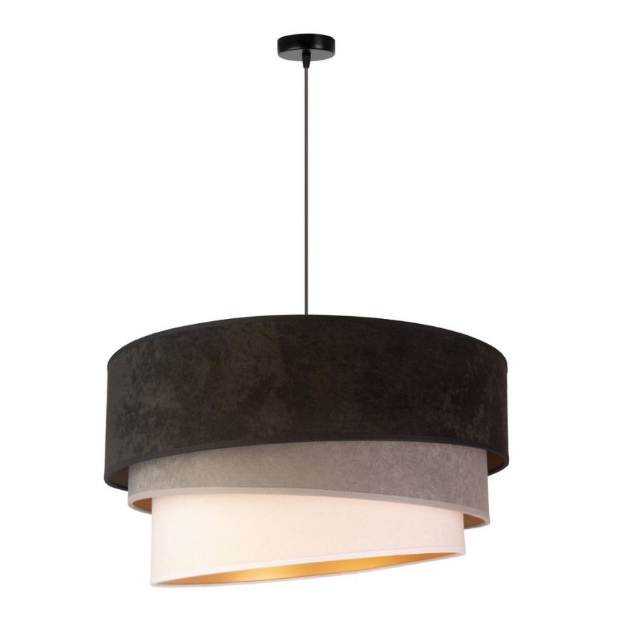 Duolla - Pakabinamas sietynas DEVON 1xE27/40W/230V diametras 45 cm juoda/pilka/smėlio spalva