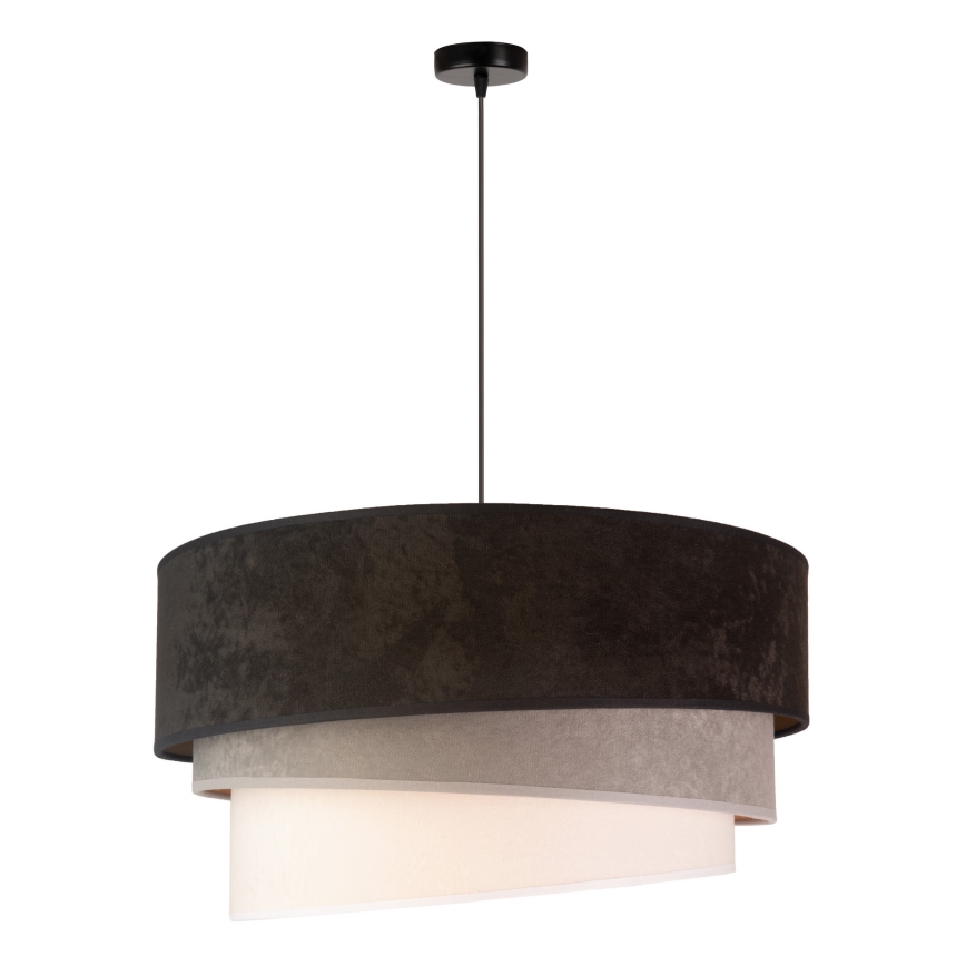 Duolla - Pakabinamas sietynas DEVON 1xE27/40W/230V diametras 45 cm juoda/pilka/smėlio spalva