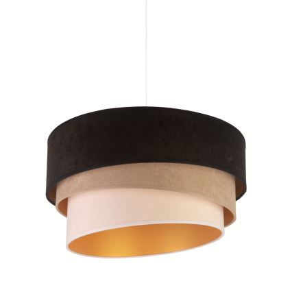 Duolla - Pakabinamas sietynas DEVON 1xE27/40W/230V diametras 45 cm juoda/smėlio spalva