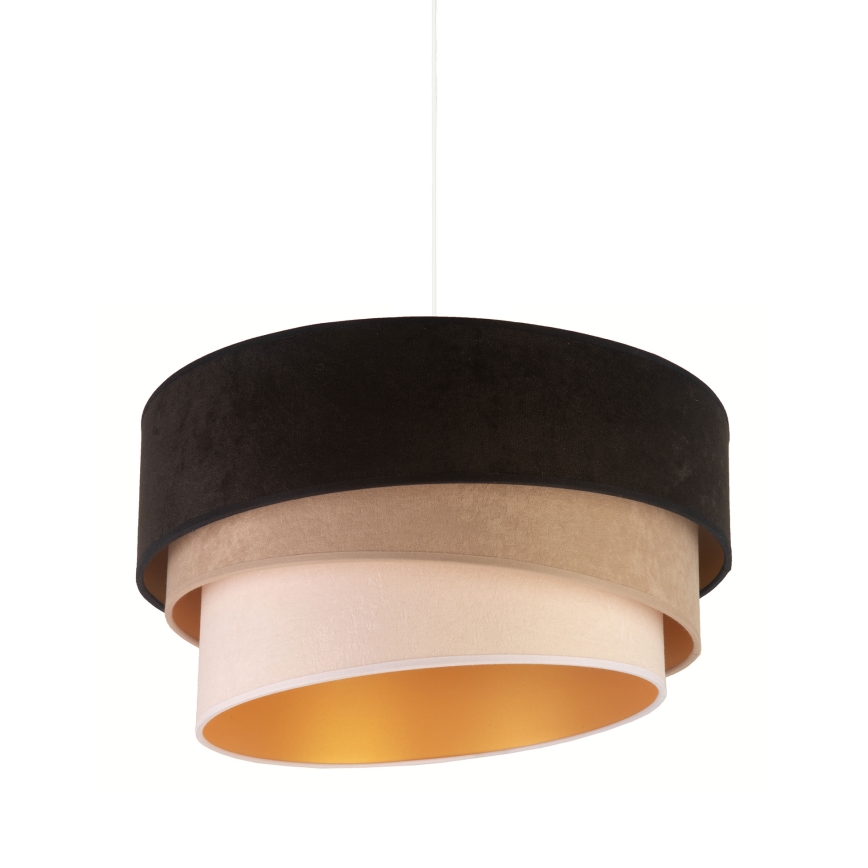 Duolla - Pakabinamas sietynas DEVON 1xE27/40W/230V diametras 45 cm juoda/smėlio spalva