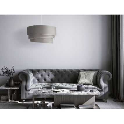 Duolla - Pakabinamas sietynas DEVON 1xE27/40W/230V diametras 45 cm pilka