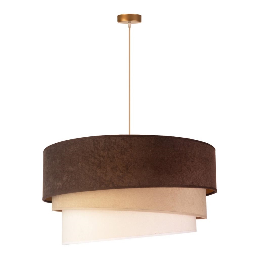 Duolla - Pakabinamas sietynas DEVON 1xE27/40W/230V diametras 45 cm ruda/smėlio spalva